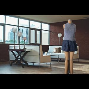 Phillip Lim chambray pin stripe shorts